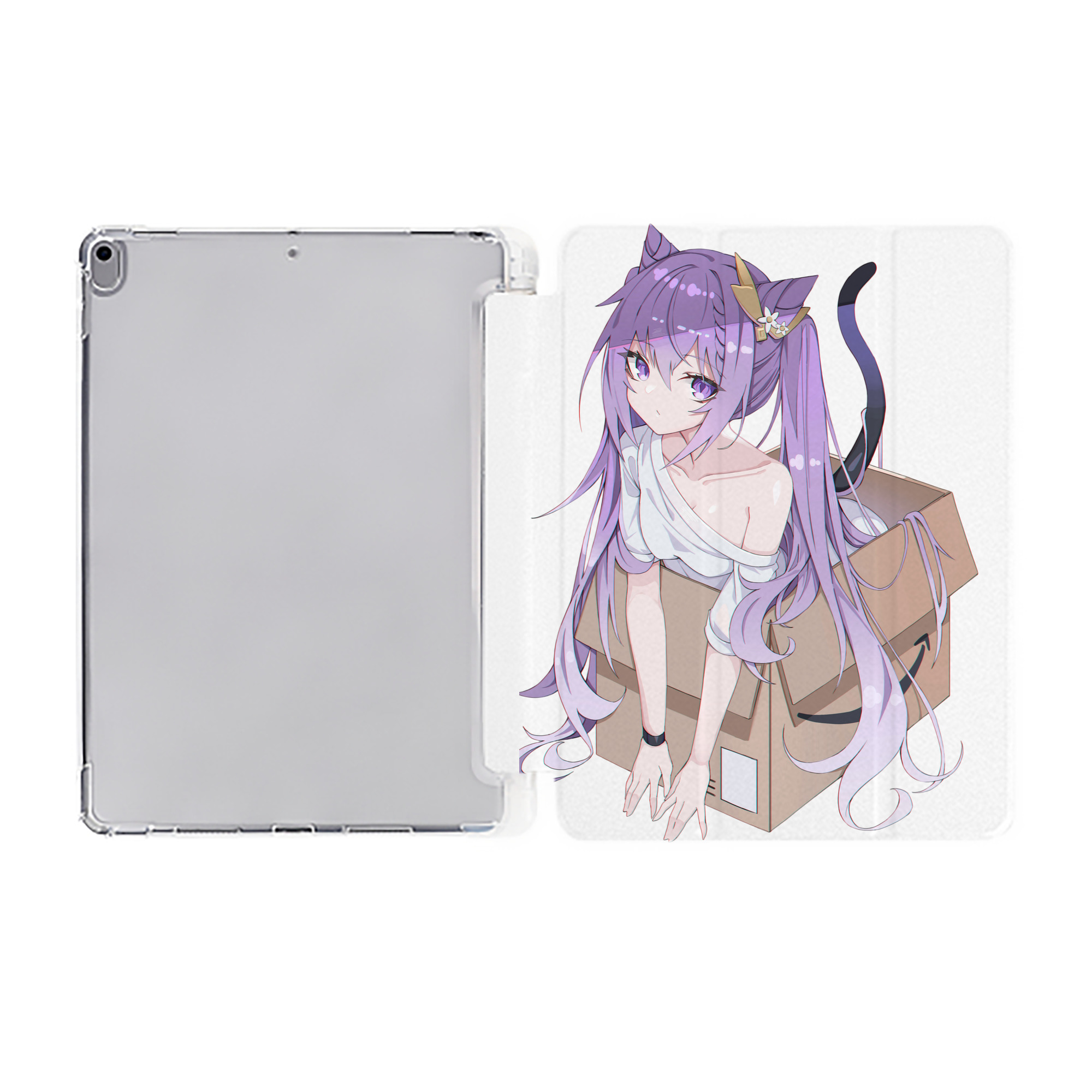 げんし神 刻晴 こくせい genshin Kokusei IPad ケース ペン収納付き 三つ折りスタンド PUレザー×シリコン 対応機種9.5/10.5/10.9インチ